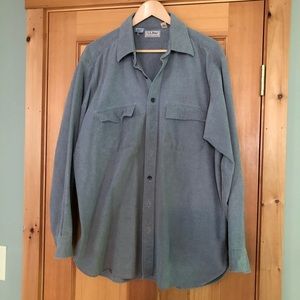 LL Bean  Chamois shirt, button up, long sleeve, size 17 1/2 tall (XLT), gray